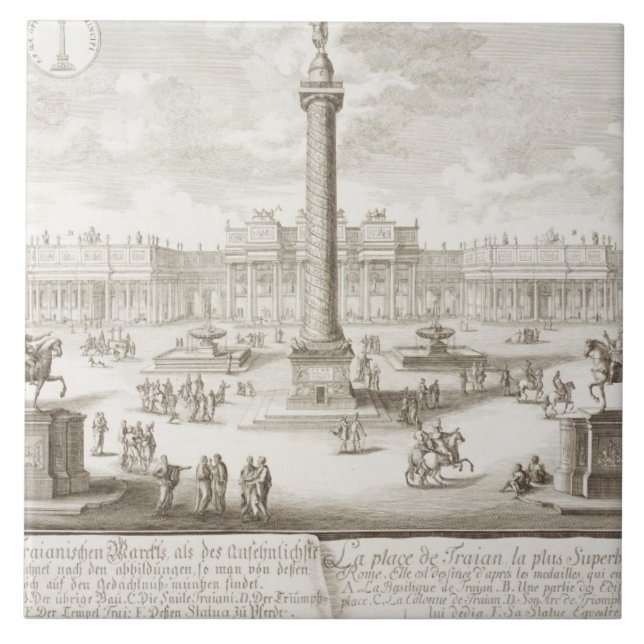 Azulejo Roma cuadrada de Trajan, 'de historis del einer de (Frente)