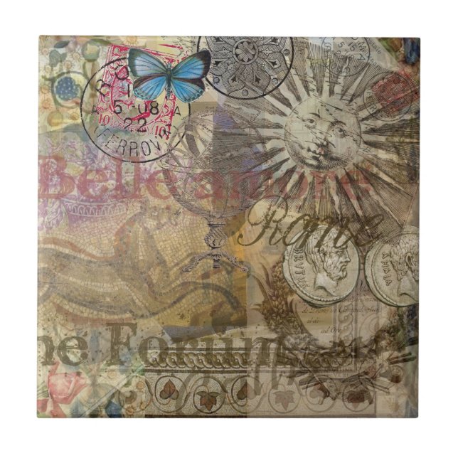 Azulejo Roma Italia Ciudad de vacaciones de viaje (Frente)