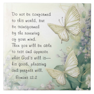 Azulejo Romanos 12:2 No se ajustan a esta Biblia Mundial