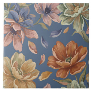 Azulejo Romantic Cottage Flowers