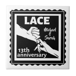 Azulejo Romántico en mano 13° aniversario boda