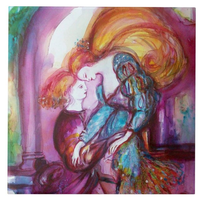 Azulejo ROMEO Y JULIET Romántico Día de San Valentín (Frente)