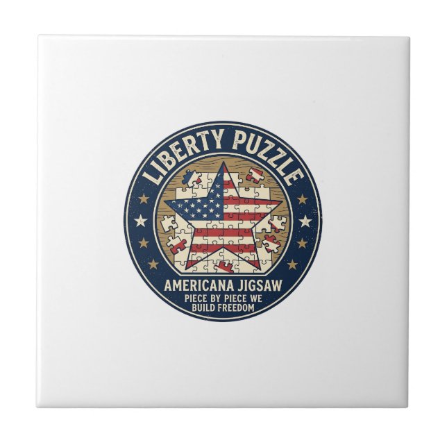Azulejo Rompecabezas de la Libertad Rompecabezas Patriótic (Frente)