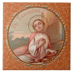 Azulejo Rondel de San Tarcisio de Roma (BF 004)