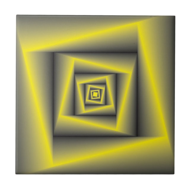 Azulejo rosa amarillo a negro como diseño abstracto (Frente)