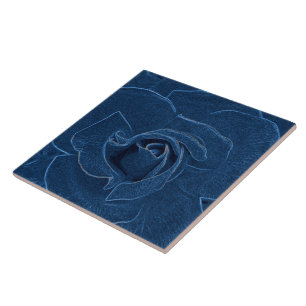Azulejo rosa azul aterciopelado