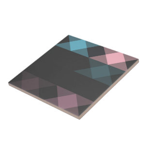 Azulejo rosa azul y geométrico gris