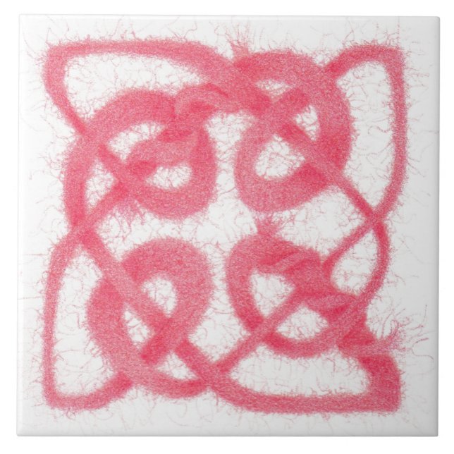 Azulejo ROSA CELTIC KNOT 6" Tile cerámico (Frente)