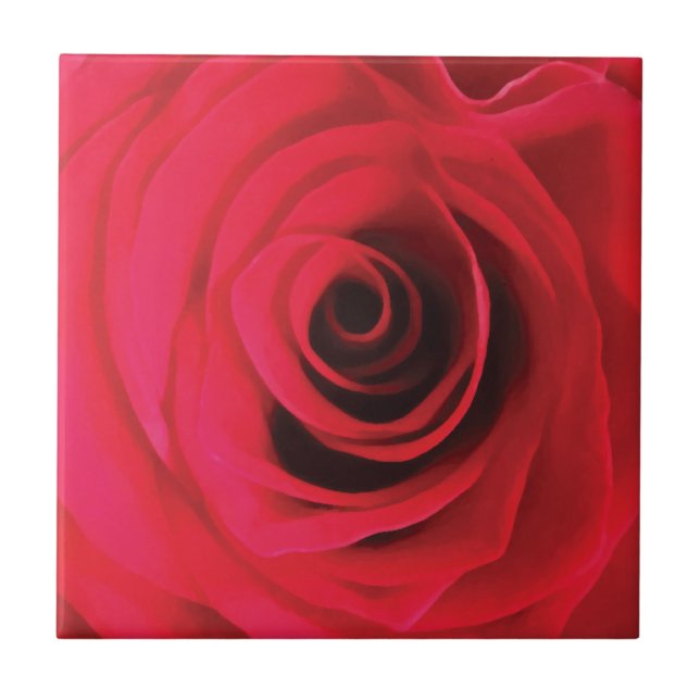 Azulejo Rosa de color rojo caliente (Frente)