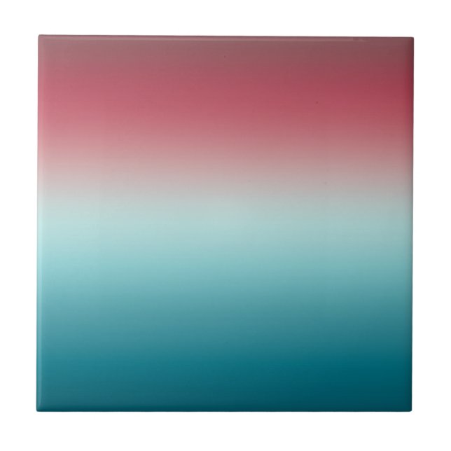Azulejo Rosa de gradiente rosa y azul y dorado Verde azula (Frente)
