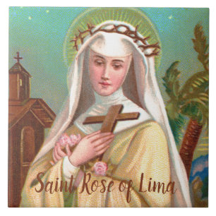 Azulejo Rosa de Lima de noche (M 024)