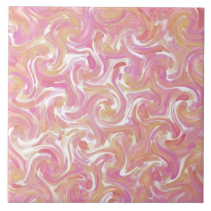 Azulejo Rosa Desierto Swirl Cerámica Tile