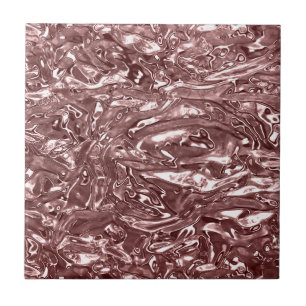 Azulejo Rosa Dorado Líquido Cromo Metálico Chic Glam