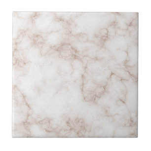 Azulejo Rosa Dorado Minimalista y Piedra de Mármol Blanco