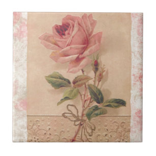 Azulejo Rosa francés del Victorian subió