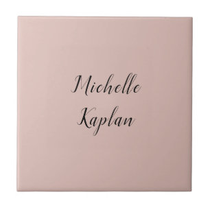 Azulejo Rosa Gold Modern Professional Nombre exclusivo