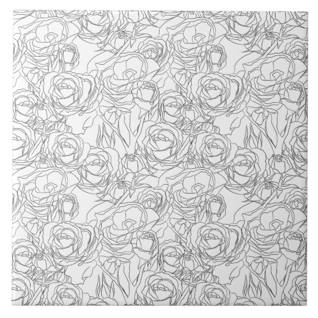 Azulejo Rosa gráfico (Frente)