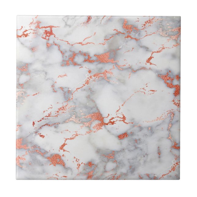 Azulejo Rosa Gris Blanco Mármol Oro Decoración moderna (Frente)