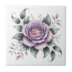 Azulejo Rosa lavanda hermosa acuarela elegante moderna