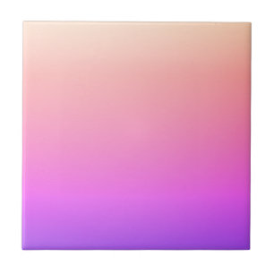 Azulejo Rosa melocotón desvanecido y ombre colorido púrpur