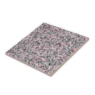 Azulejo rosa negro gris y blanco geométrico