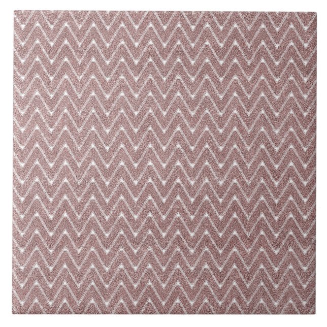 Azulejo Rosa Polvoriento Pequeño Patrón Chevron (Frente)