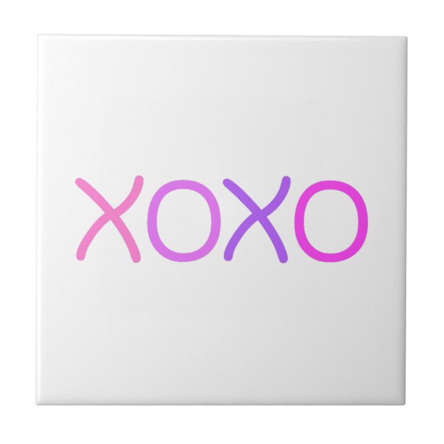 Azulejo Rosa, púrpura y lavanda Xoxo encantador (Frente)