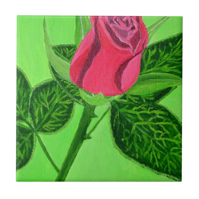 Azulejo Rosa Roja (Frente)