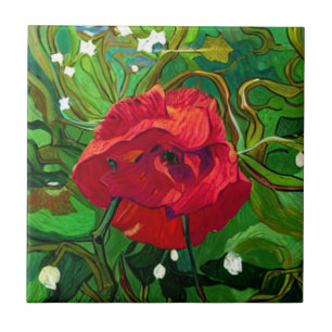 AZULEJO ROSA ROJA