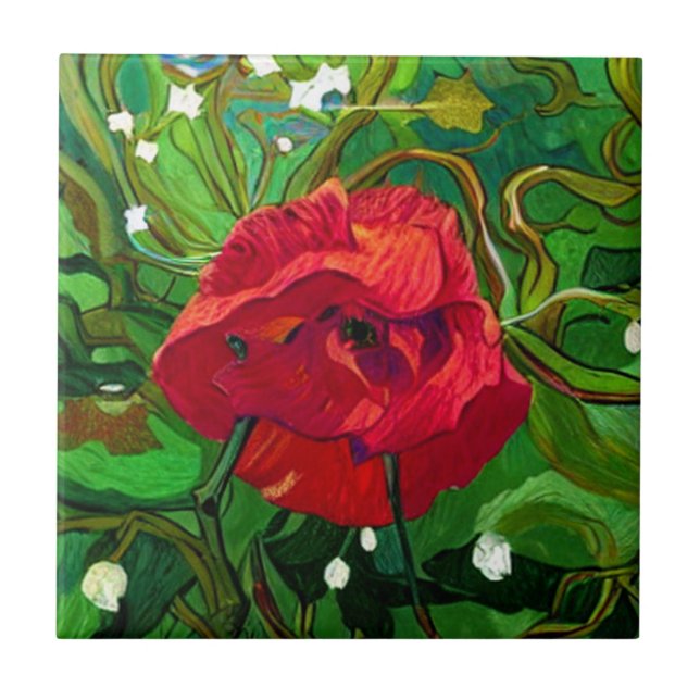 AZULEJO ROSA ROJA (Frente)