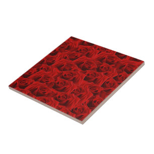Azulejo Rosa Rojo Romántico