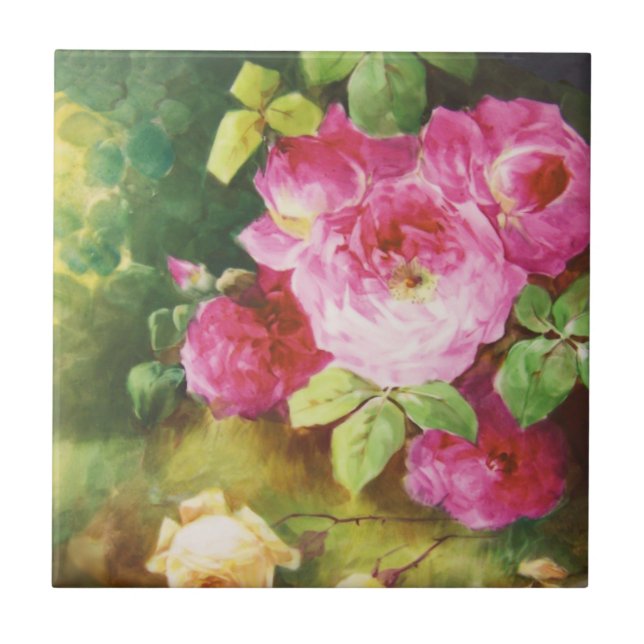 Azulejo Rosa victoriano rosado (Frente)
