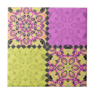 Azulejo Rosa y cal, patchwork