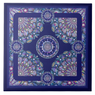 Azulejo rosante azul