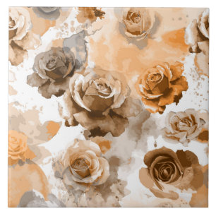Azulejo Rosas acuáticos 2