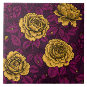 Azulejo Rosas amarillas