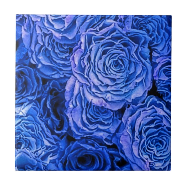Azulejo Rosas azules (Frente)