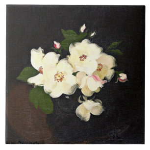 Azulejo Rosas de Navidad, pintura de arte fino,