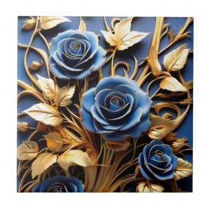 Azulejo Rosas de Oro Art Nouveau