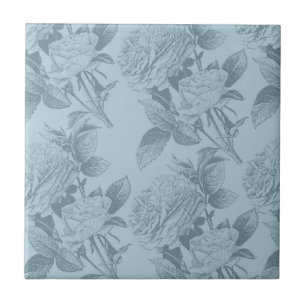Azulejo Rosas del azul del vintage