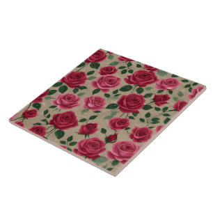 Azulejo Rosas Linen Beautiful Modern Collection
