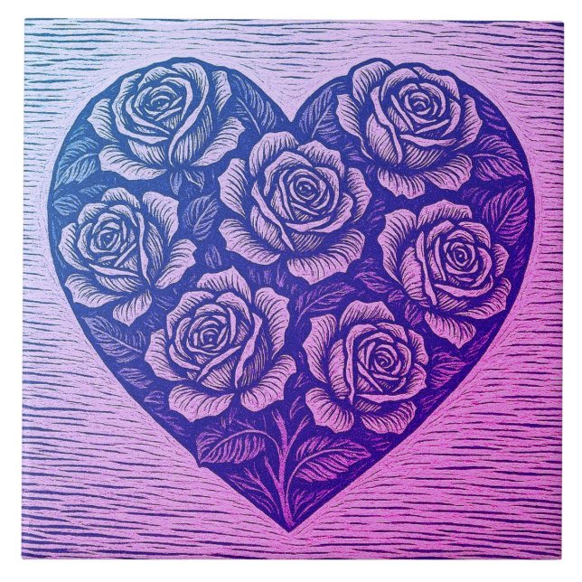 Azulejo Rosas Luv (Frente)