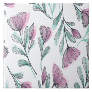 Azulejo Rosas morados