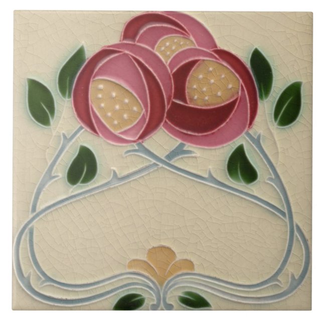 Azulejo - Rosas Rosadas (Frente)