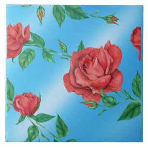 Azulejo Rosas Tile cerámico