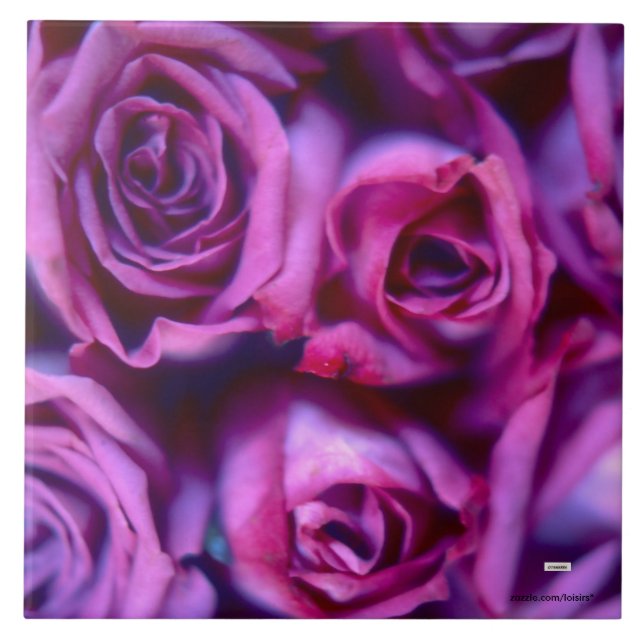 Azulejo Rosas Tile cerámico (Frente)