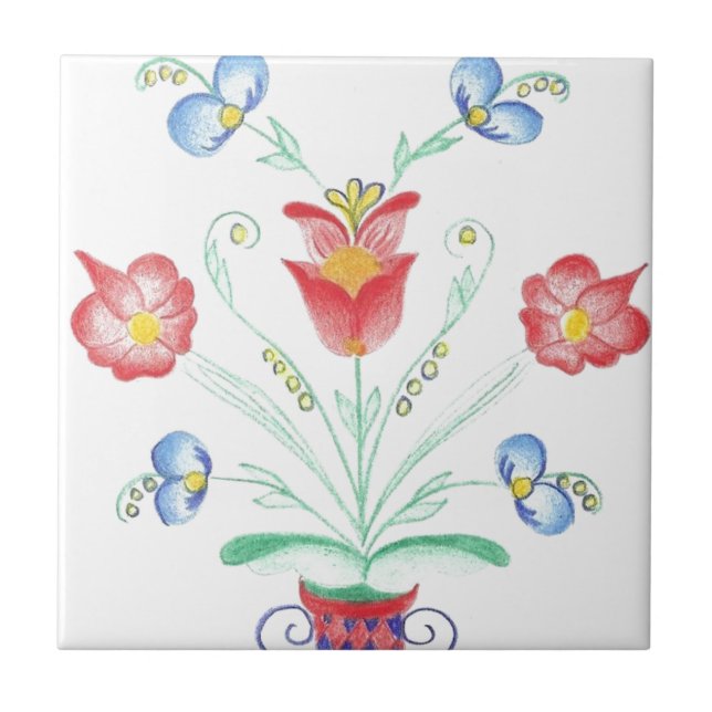 Azulejo Rosemaling por Neeter (Frente)