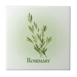 Azulejo Rosemary Herbal Design Ceramic Tile