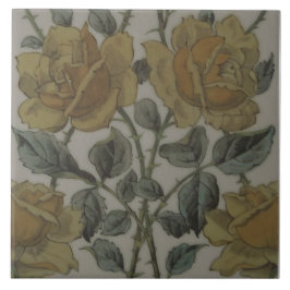 Azulejo Roses Amarillos Maw & Co Print & Tint Repro 1800