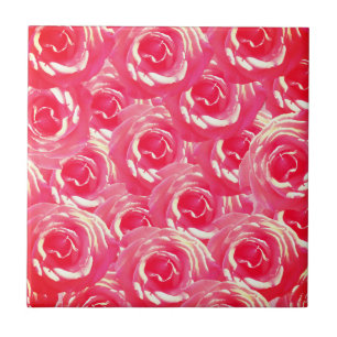 Azulejo Roses rosados Foto Cerámica Tile Foto